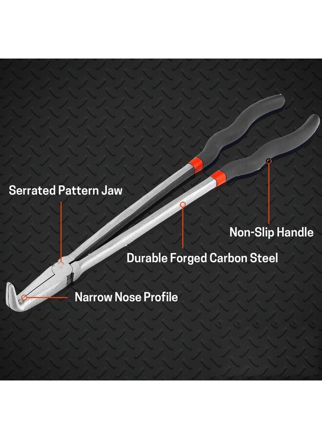 يُسلِّم كماشة طويلة المدى - كماشة بزاوية 16 بوصة ذات أنف إبرة طويلة - للمساحات الضيقة والمناطق المحدودة (الحجم: كبير) - Image 3